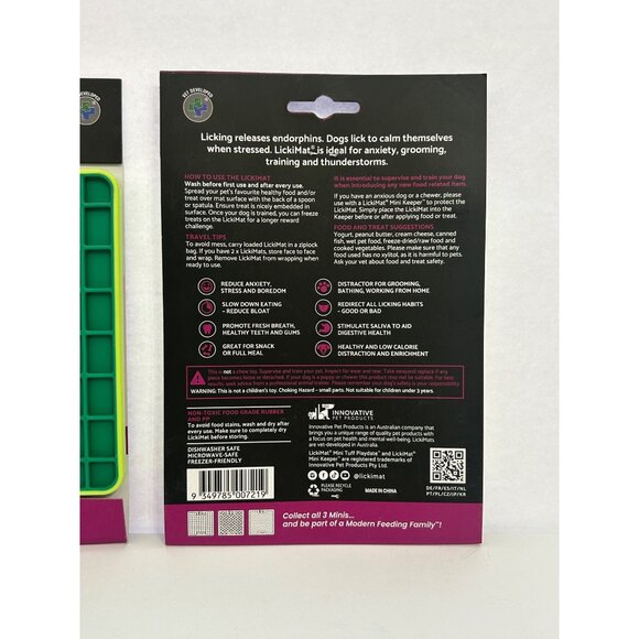 TWO LickiMat Slow Feeder Treat Mats Entertain Reduce Stress & Boredom for Dogs - Picture 4 of 4